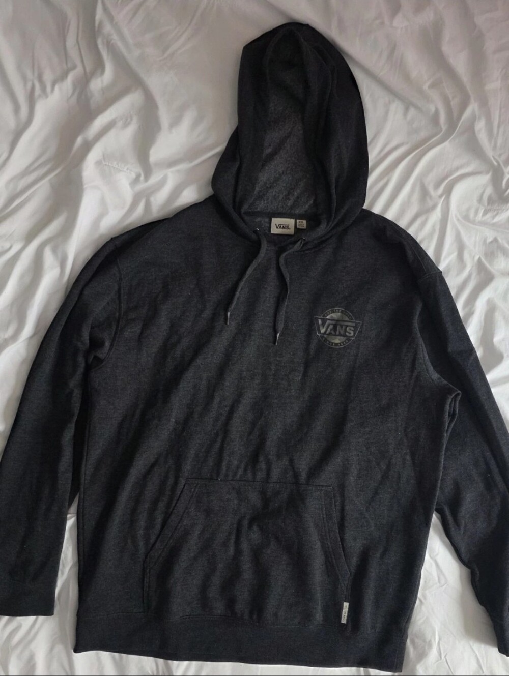 Vans Mens Dark GrayGraphic Camo Print Logo Pullover Hoodie NWOT NEVER WORN! - Picture 2 of 6
